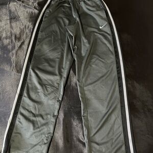 Nike Dark Gray Track Pants with White Accents